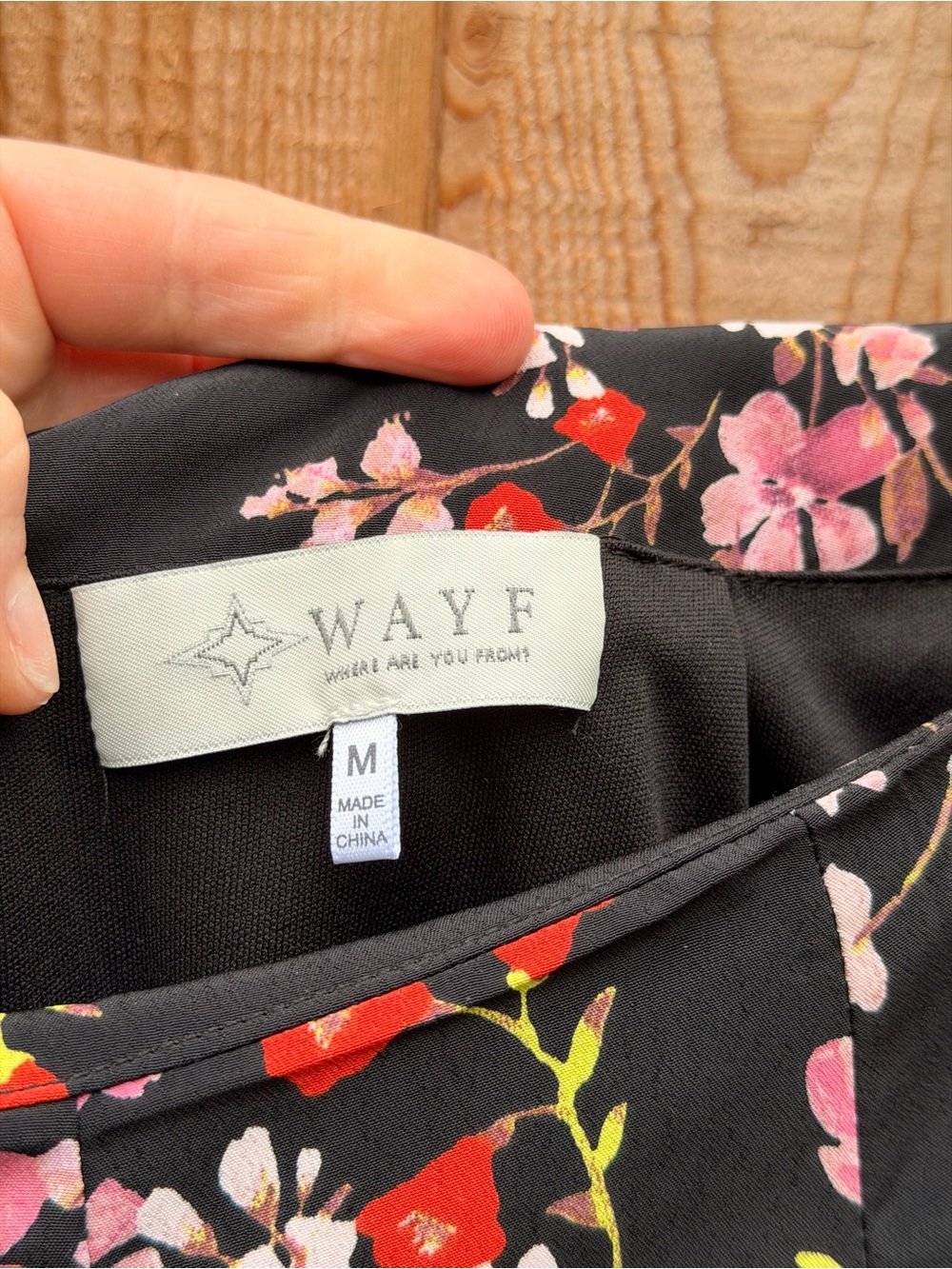 Wayf Black Floral Two-Piece Maxi Dress with Pink and Red Accents - Picture 6 of 10